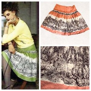 Rare Anthropologie Odille Sketch Skirt